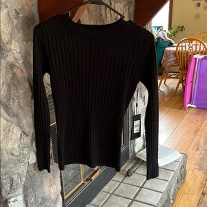 Black Crew Neck Knitted Sweater